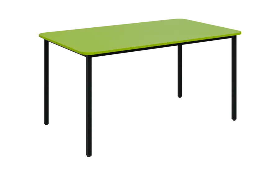 JSBR 150N Jídelní stůl 1500 x 900 mm, deska jarní zeleň / podnož černá